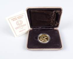 Collection de pièces de monnaie : Grèce : pièce en or de 5000 DRS 1982