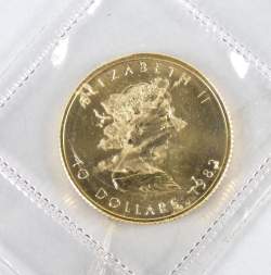 Collection : pièce de monnaie canadienne de 10 dollars or 1982