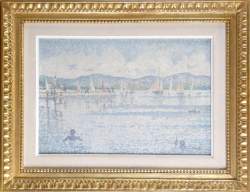 Tableau HST - Les baigneuses - signé Cécile SAMAIN Cécile