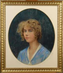 Tableau: pastels ovales- Portraits de Madame et Monsieur- datés, signés et de DU Tableau: pastels ovales- Portraits de Madame et Monsieur- datés, signés et de DU