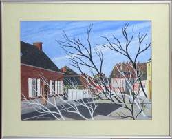 Tableau: Aquarelle/gouache -Renaissance- 1984 signé ROUGE Paul Tableau: Aquarelle/gouache -Renaissance- 1984 signé ROUGE Paul