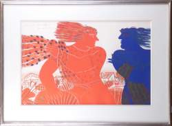 Estampe : Lithographie couleur - sans titre - dédicacé n°5/50 signé FASSIANOS Alekos Estampe : Lithographie couleur - sans titre - dédicacé n°5/50 signé FASSIANOS Alekos
