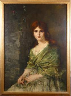 Tableau HST - Portrait jeune femme - daté 1875 signé SCHWARTZE Thérèse Tableau HST - Portrait jeune femme - daté 1875 signé SCHWARTZE Thérèse