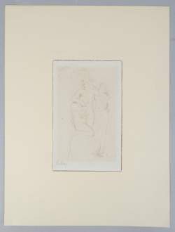 Estampe : Eau - forte Pointe sèche - Le Trio - signé dans la planche d'après RODIN Auguste Estampe : Eau - forte Pointe sèche - Le Trio - signé dans la planche d'après RODIN Auguste