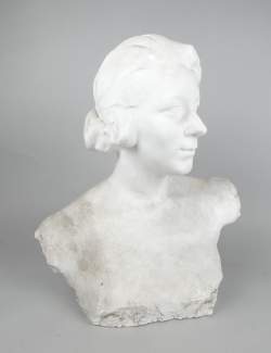 Sculpture : Buste de femme en plâtre d'atelier (usure , ecl) signé COLLET Marcel Sculpture : Buste de femme en plâtre d'atelier (usure , ecl) signé COLLET Marcel