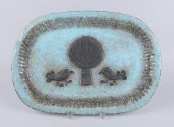 Céramique : de DOUR plat signé au revers BATAILLE Marie-Henriette Céramique : de DOUR plat signé au revers BATAILLE Marie-Henriette