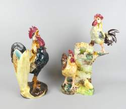 Céramique : Vallauris : Coq&épis de maïs (pt ecl , egr) signé MASSIER Jean Céramique : Vallauris : Coq&épis de maïs (pt ecl , egr) signé MASSIER Jean