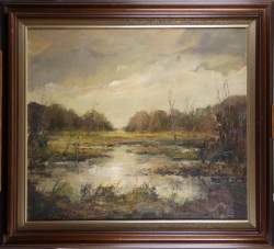 Tableau HST - Paysage - signé LEMOINE Henri Tableau HST - Paysage - signé LEMOINE Henri