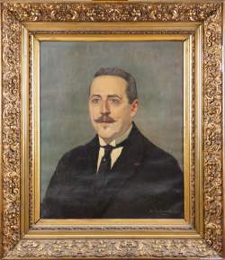 Tableau HST - Portrait d'un homme - daté 1923 signé LECOMTE Emile Tableau HST - Portrait d'un homme - daté 1923 signé LECOMTE Emile