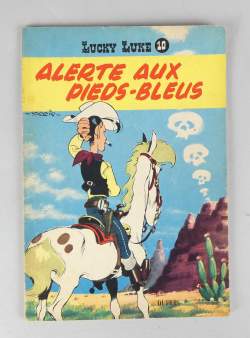 BD : Lucky Luke , Morris , Dupuis (Bel état , usures dos , bel int) : N10 Alerte aux Pieds - Bleus 1958 EOB Edition Originale Belge
