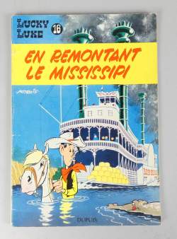 BD : Lucky Luke éd.Dupuis (Bon état , int frais , légère usure dos) : N16 En remontant le Mississipi EO 1961