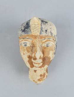 Sculpture : Terre cuite (usure , lacunes) - tête egyptienne - bas empire Egypte