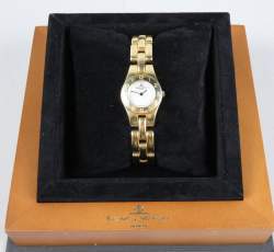 Bijou : Montre bracelet de dame BAUME et MERCIER modèle Linéa en or jaune 18K cadran en nacre mouvement à quartz (en état)