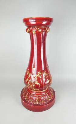 Céramique: Colonne en faïence (pt ecl) cachet SARREGUEMINES H:88cm