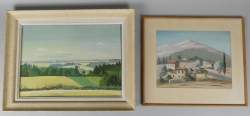 Tableau gouache (2pcs) -paysage- daté (19)45 signé VANDERCAMMEN Edmond Tableau gouache (2pcs) -paysage- daté (19)45 signé VANDERCAMMEN Edmond