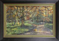 Tableau HST -Paysage animé- signé PIPART Marcel Tableau HST -Paysage animé- signé PIPART Marcel