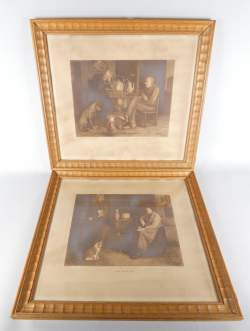 Estampe: 4 gravures contresignées BERNIER Charles