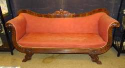 Meuble: canapé Charles X/Louis-Philippe en acajou 1er moitié 19eS Meuble: canapé Charles X/Louis-Philippe en acajou 1er moitié 19eS