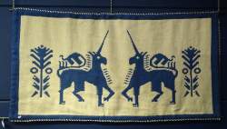 Tapis: Tapisserie -Licornes- anonyme 20èS attribution possible VAN HUFFEL Albert Tapis: Tapisserie -Licornes- anonyme 20èS attribution possible VAN HUFFEL Albert