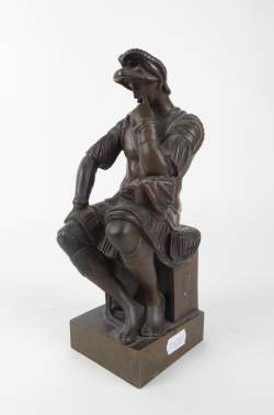 Sculpture: bronze -Laurent de Médicis- d'après Michel ANGE avec cachet de fondeu Sculpture: bronze -Laurent de Médicis- d'après Michel ANGE avec cachet de fondeu