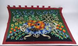 Tapis: Tapisserie main en laine moderne -Composition à la guitare- signée 88x122 Tapis: Tapisserie main en laine moderne -Composition à la guitare- signée 88x122