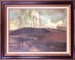 Tableau HST -Paysage animé- (rest) signé DE MEYER Maurice