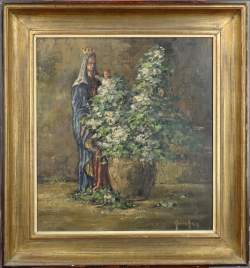 Tableau HST -Vierge à l'enfant- signé VERVISCH Godfried Tableau HST -Vierge à l'enfant- signé VERVISCH Godfried