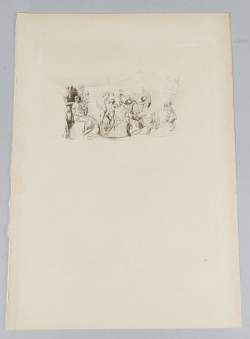 Estampe: Eau-forte Pointe sèche -La Ronde- d'après RODIN Auguste