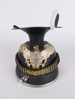 Militaria: Casque chapska troupe de ulhan Prusse fin 19e début 20eS