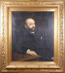 Tableau HST -Portrait du Juge Ernest Gallet- signé NYS Carl