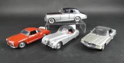 Collection: Voitures 1:24 Franklin MINT (4pcs): Mercedes 450 SL 1973, Jaguar XK