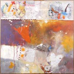 Tableau: Technique mixte/toile (décol couche picturale) -Sipping the Past II- si