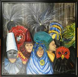 Tableau HSP -Carnaval- signé DEGRACE Fabienne