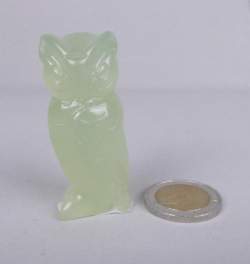Asiatique : Hibou probablement en jade