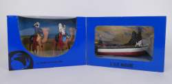 BD : Figurines Tintin (2pcs) - Tintin en écosse - - Tintin , Haddock et les dromadaires - HERGE éd Moulinsart dans leur boite