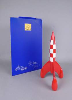 BD : Hergé Collection Moulinsart Les images mythiques - Fusée Tintin - (pt craquelures de surface) avec certificat