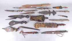Africain : Lot de couteaux du Congo et d'Afrique de l'ouest