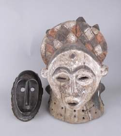 Africain : Masque HOLO Congo + Masque Gurunsi Burkina (2pcs)