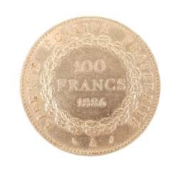 Collection : pièce de monnaie : 100FF en or de 1886 A