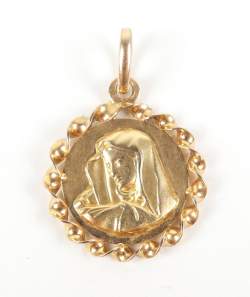 Bijou : Pendentif - Vierge - en or jaune 18K