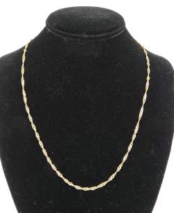 Bijou : Collier/chaine torsadée en or jaune 18K