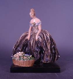 Sculpture: Grès d'art -Dame de qualité- (écl) signé CACCIAPUOTI Guido