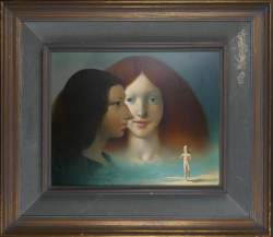 Tableau HSP (pt traces griffes) -Psychose- signé Michael DORE Pseudo GAUQUIER Ma