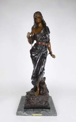 Sculpture : Bronze patine brune - Prise de Corsaire - d'après VILLANIS Emmanuel