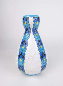 Céramique : Vase Boch Kéramis Art Déco cachet sous la base CT CATTEAU Charles