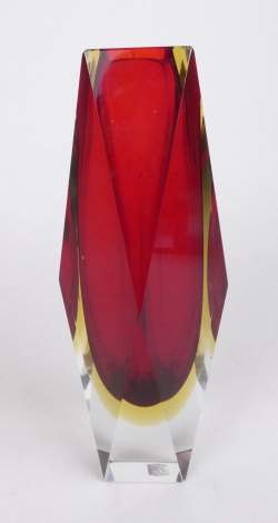 Verrerie : Vase en verre dit Sommerso attribué à POLI Flavio