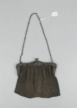 Argenterie : Sac de bal double avec mailles et monture en argent