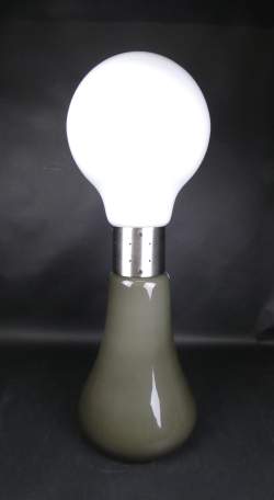 Luminaire : Lampadaire en verre soufflé et monture chromée designer NASON Carlo