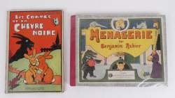 BD : Benjamin Rabier : Ménagerie Lib. Garnier Frères imprimerie Paul Dupont 1929 (Bon état général) + Les contes de la chèvre noire 1950