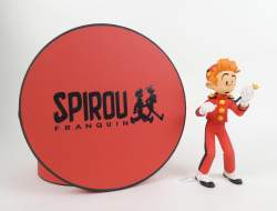BD : Franquin , création Faribole - Spirou portant Fantasio miniature - N° 422/2000 circa 2002